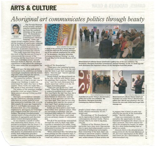 02.22.15 RGJ_Amanda Horn_Aborignal Art Communicates Politics through Beauty