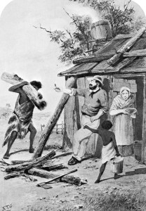 ST Gill,  The Colonized, watercolour, 21.8 x 14.8 cm. State Library of New South Wales, Sydney.